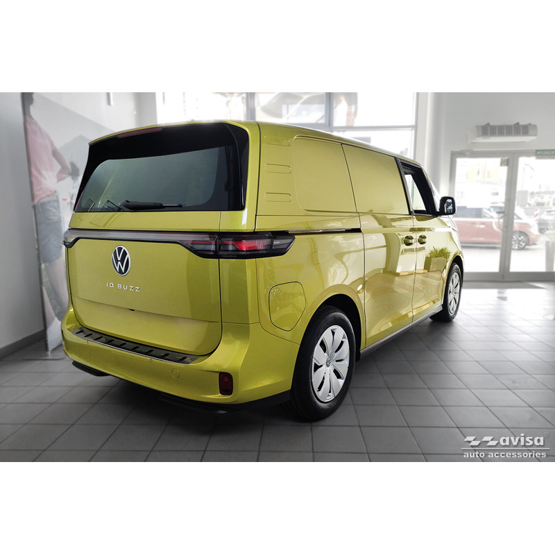 Black Stainless Steel Rear bumper protector  Volkswagen ID.Buzz + Cargo 2022- 'STRONG EDITION'