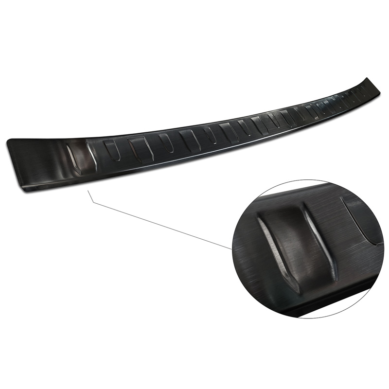 Black Stainless Steel Rear bumper protector  Renault Kangoo III Furgon & Nissan Townstar 2021- 'Ribs'