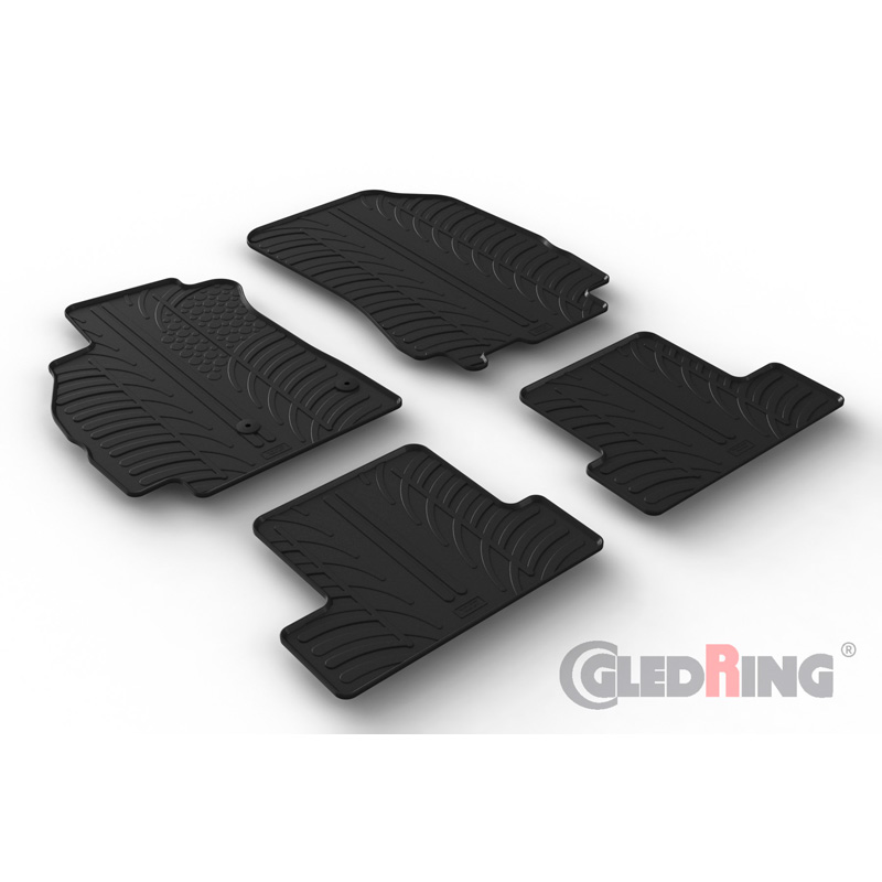 Rubber car mats set  Renault Megane III HB 5-doors 2008-2015 (T profile 4-pieces)