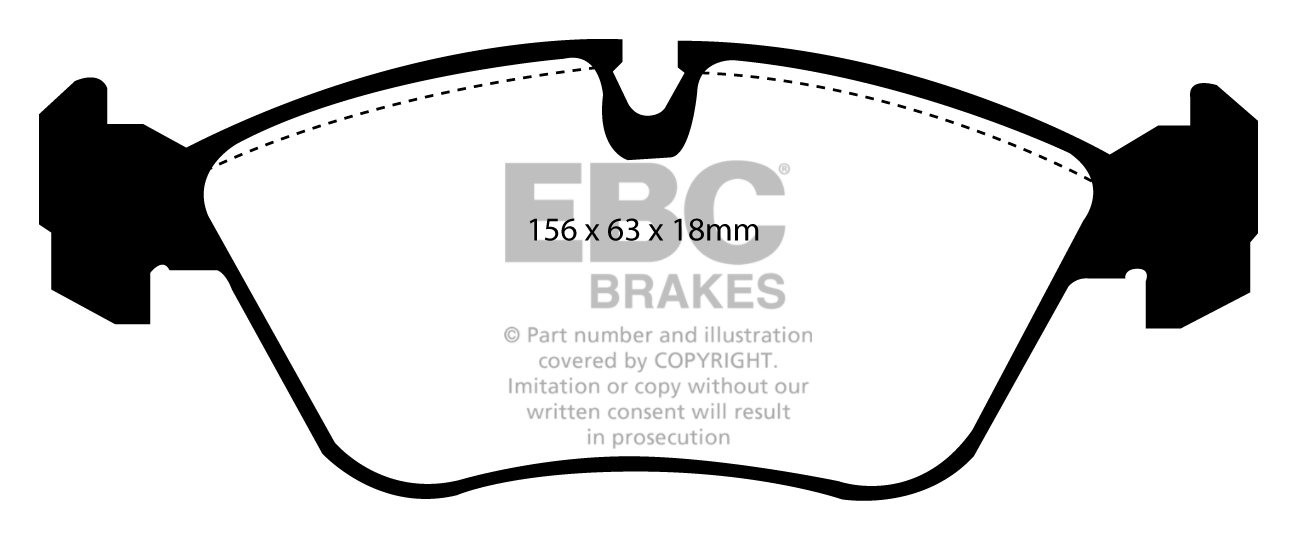 EBC Brakes VOLVO V70 2.4 97-2000 Remblokken voorzijde greenstuff