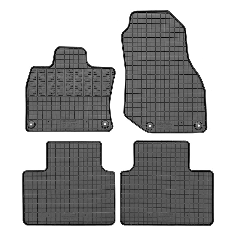 Rubber car mats set  Lynk & Co 01 2021- (4-pieces + fixing system)