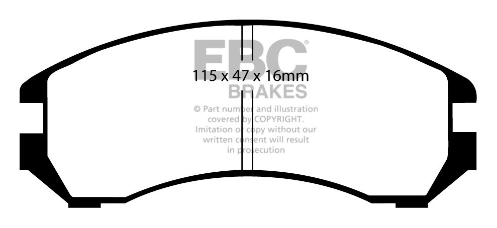 EBC Brakes NISSAN Sunny 1.6 LX (N13) 86-92 Remblokken voorzijde