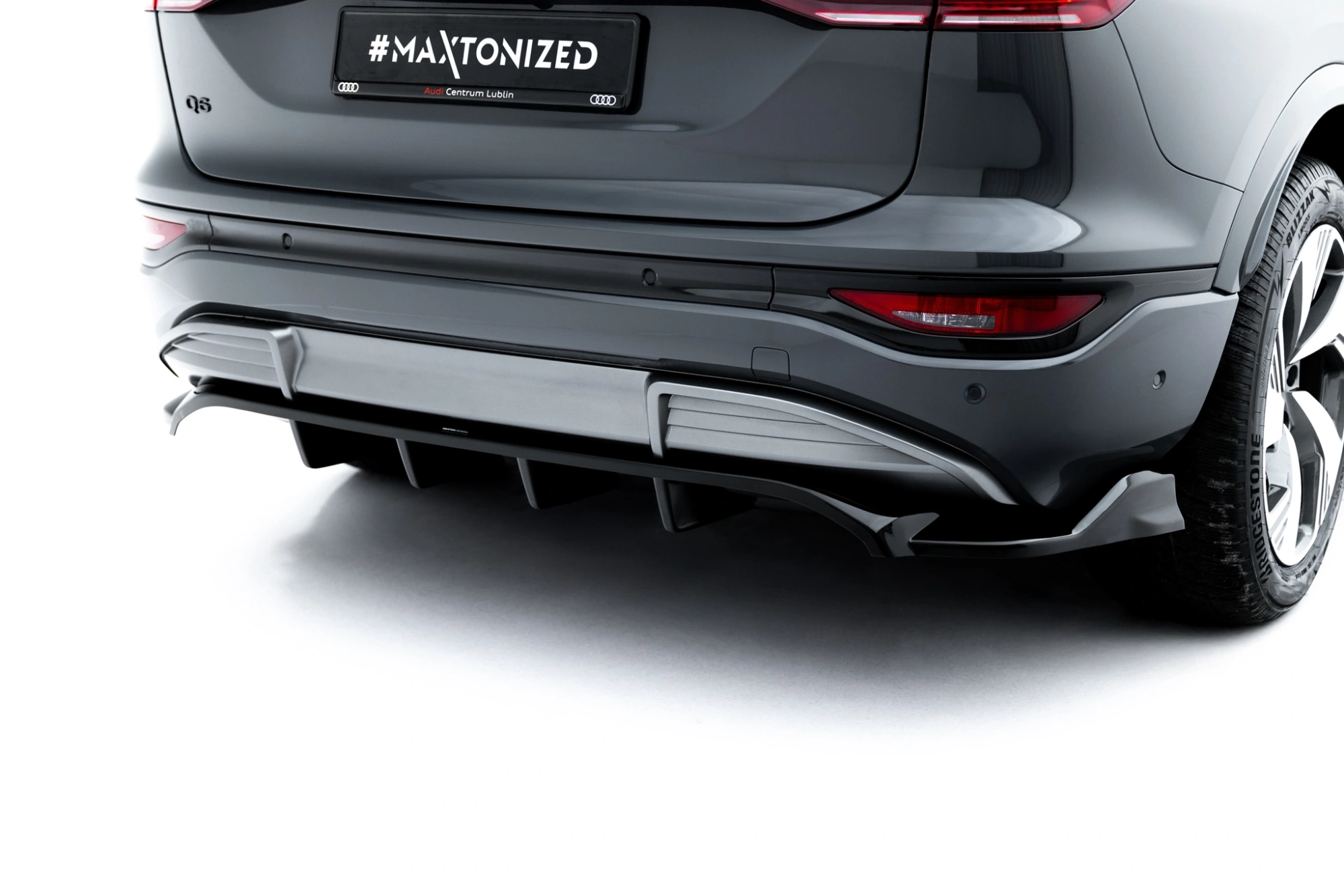 Diffuser passend voor Audi Q6 e-tron Standard / S-Line / SQ6 e-tron SUV & Sportback Mk1 (2023–heden) – Glans Zwart