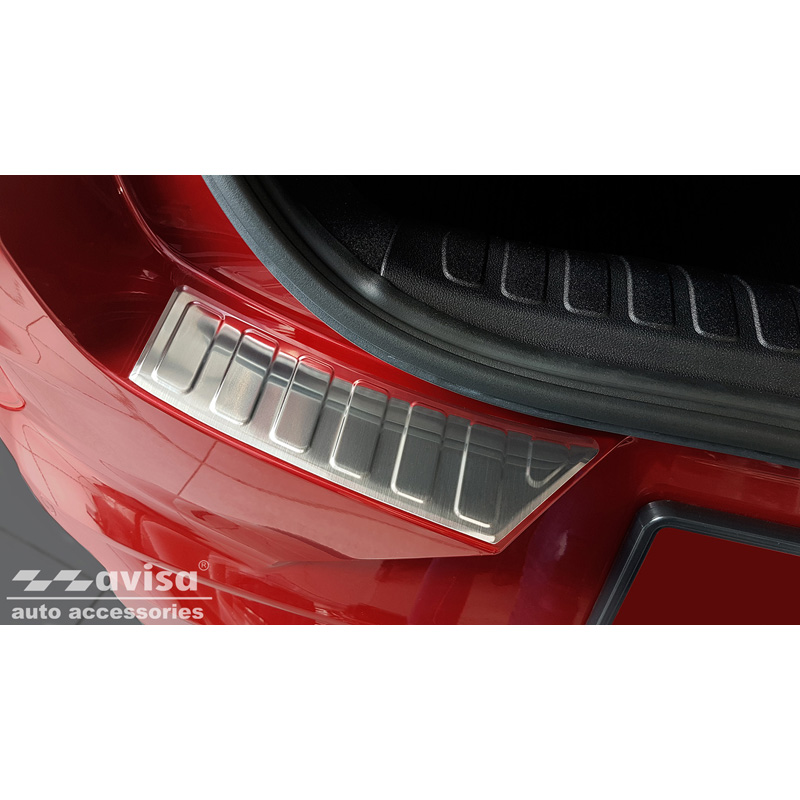 Stainless Steel Rear bumper protector  Ford Puma 2019- 'Ribs' (2-Pieces)