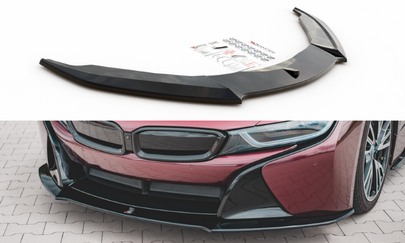Voorspoiler passend voor BMW I8 Glanzend Zwart