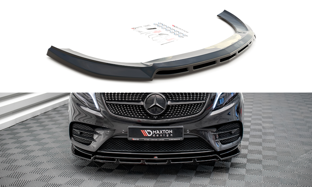 Voorspoiler passend voor Mercedes V-Klasse W447 AMG-Line Maxton Design glans zwart V.5