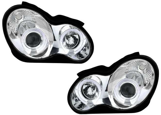 Headlights Mercedes W203 New Chrome