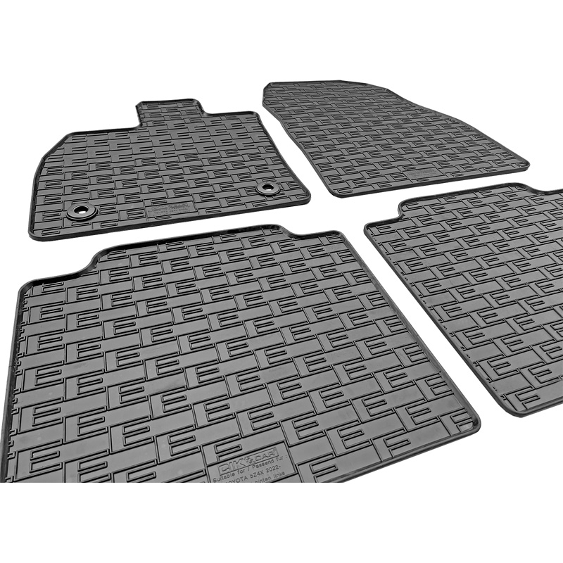 CIKCAR Rubber car mats set  Subaru Solterra 2022- & Toyota bZ4X 2021- (incl. EV) (4-pieces + fixing system)