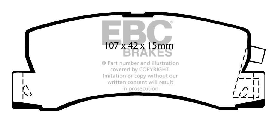 EBC Brakes TOYOTA Carina E 2.0 (ST191) 92-96 Remblokken achterzi