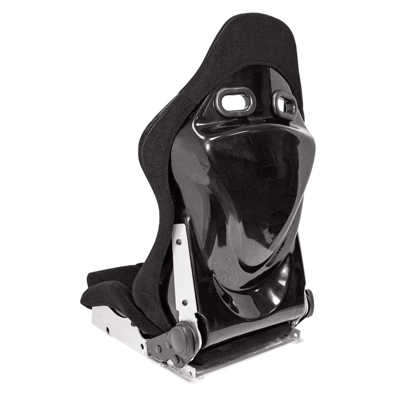 Sport seat 'BS5' - Black/Grey - Dual-side reclinable fibreglass back-rest - incl. slides