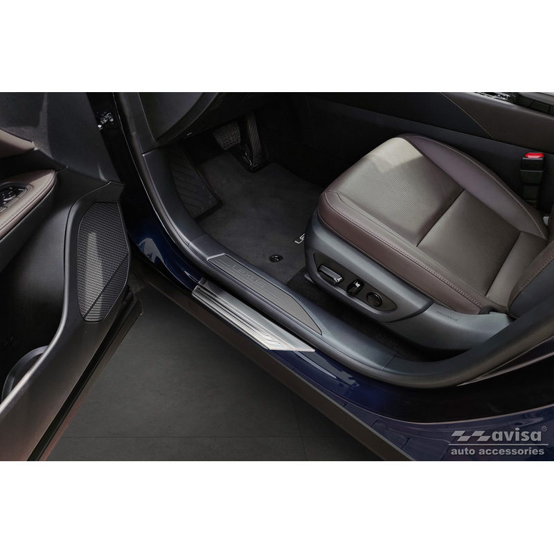 Stainless Steel Door sill protectors  Lexus RX V 2022- 'Lines' - 4-pieces
