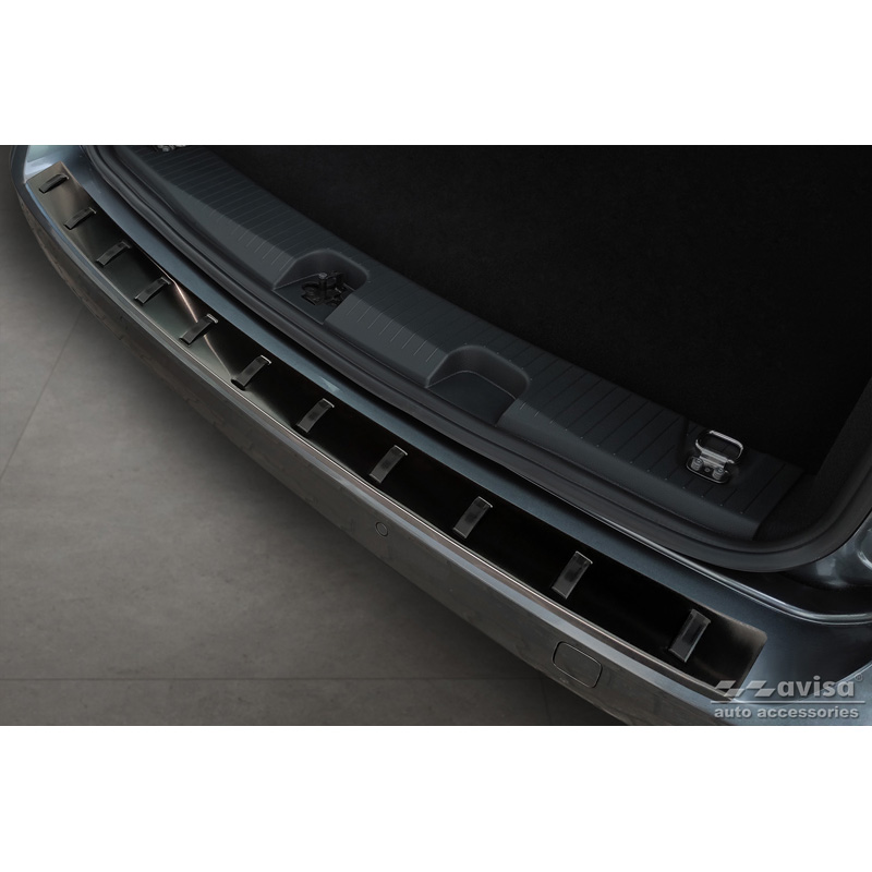 Black Stainless Steel Rear bumper protector  Volkswagen Caddy V Cargo & Combi 2020- 'STRONG EDITION'