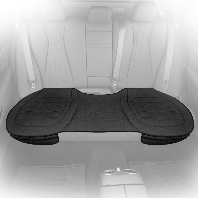 Universal Seat Cushion 'Rear' Black Linen - single piece