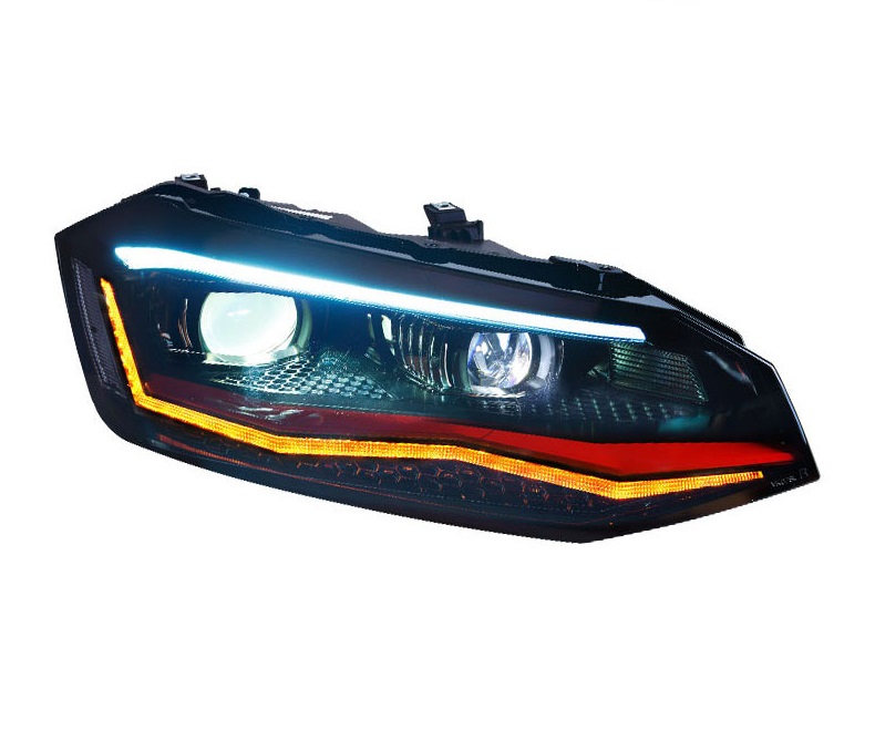 Headlights VW Polo Polo VI (2G) black