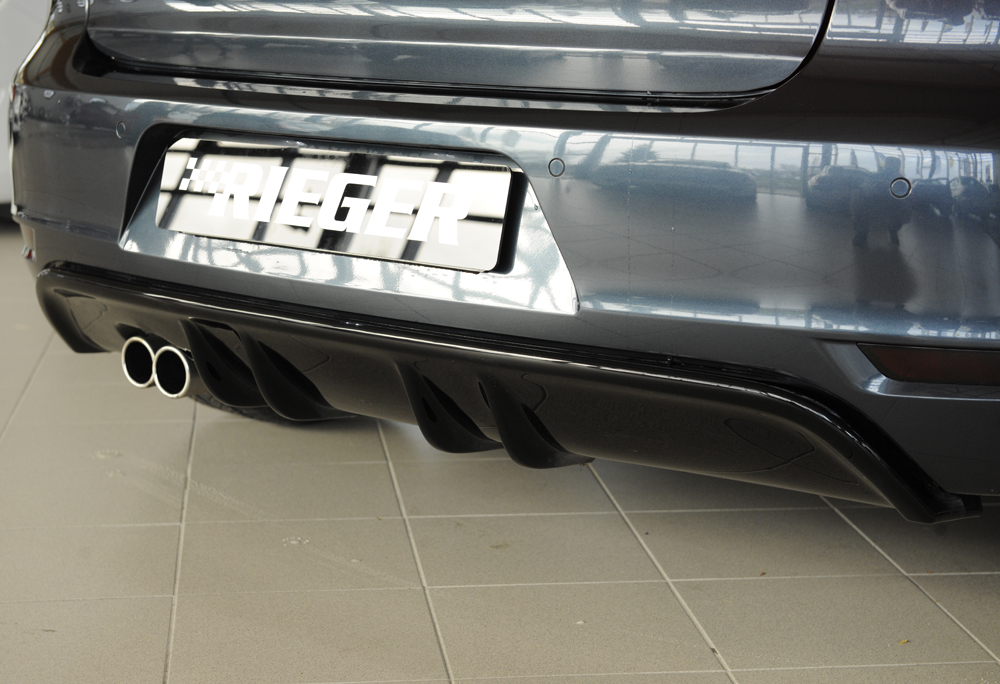 Diffuser passend voor Volkswagen Golf 6 GTD Rieger Glans Zwart