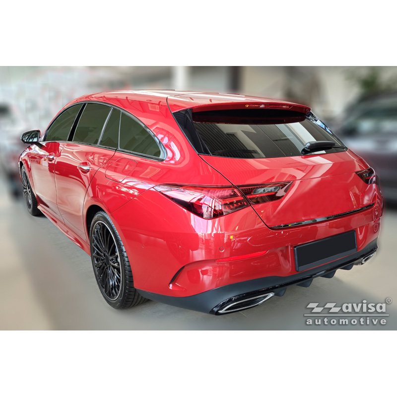 Avisa Black Chrome Stainless Steel Tailgate Trim  Mercedes CLA Shooting Brake (X118) 2019-
