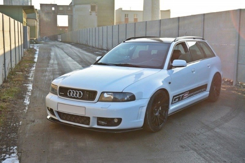 Voorspoiler passend voor Audi RS4 B5 Glanzend Zwart