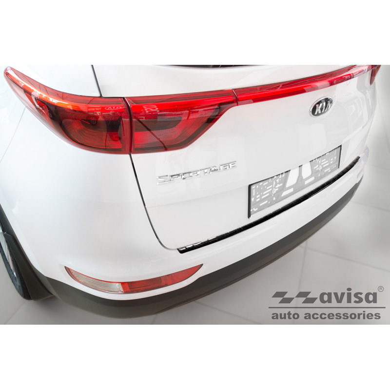 Real 3D Carbon Rear bumper protector  Kia Sportage IV Facelift 2018-2021 'Ribs'