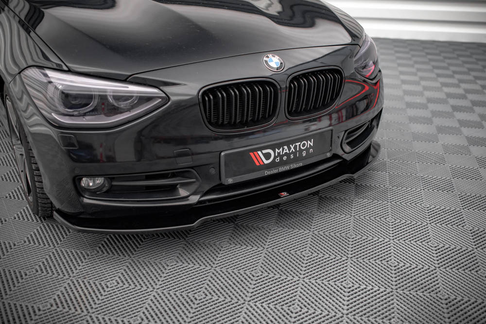 Voorspoiler passend voor BMW 1-Serie F20 Maxton Glans Zwart