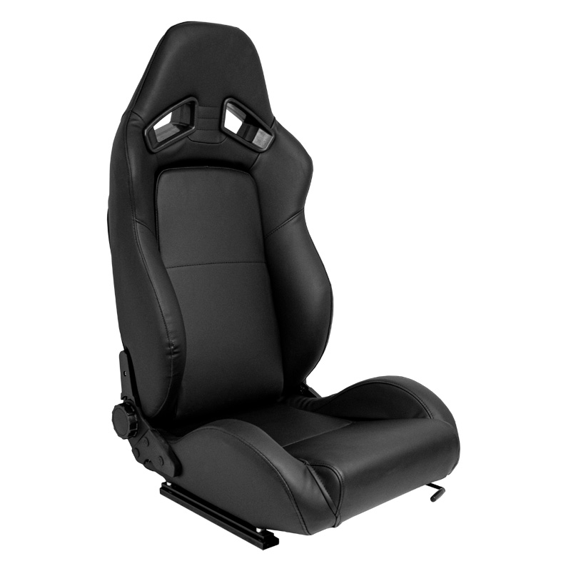 Sport seat 'LH' - Black Synthetic leather - Dual-side reclinable back-rest - incl. slides