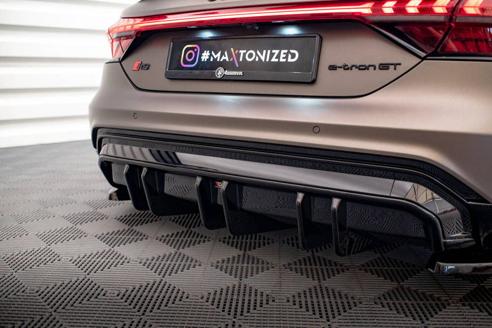 Diffuser passend voor Audi E-Tron GT & RS GT Maxton Glans Zwart