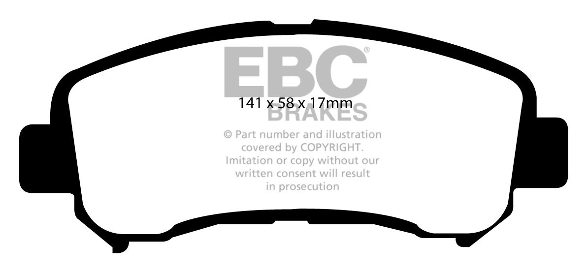 EBC Brakes NISSAN Qashqai 2.0 2006-.. Remblokken voorzijde