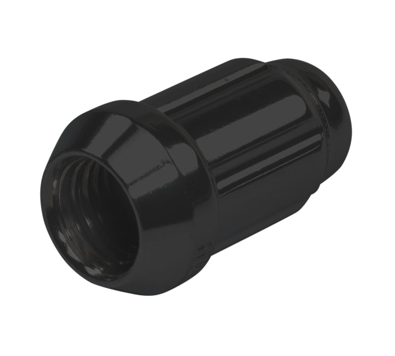 Wheel nut M12x1.25 Black - 6-Spline - Conical
