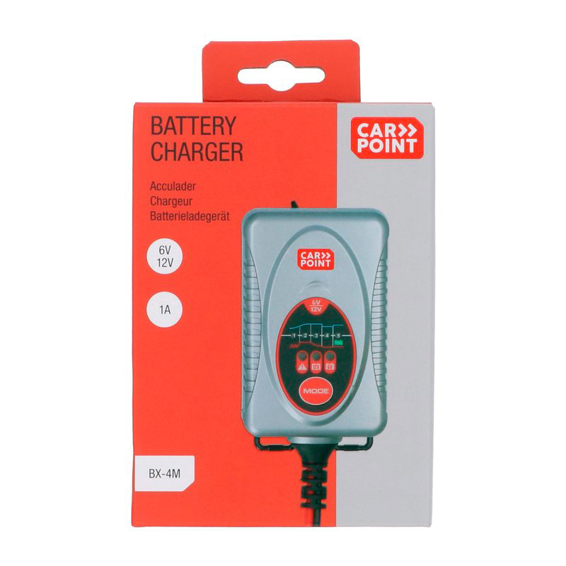 Carpoint BX-4M 6V/12V Battery Charger 1 Ampère