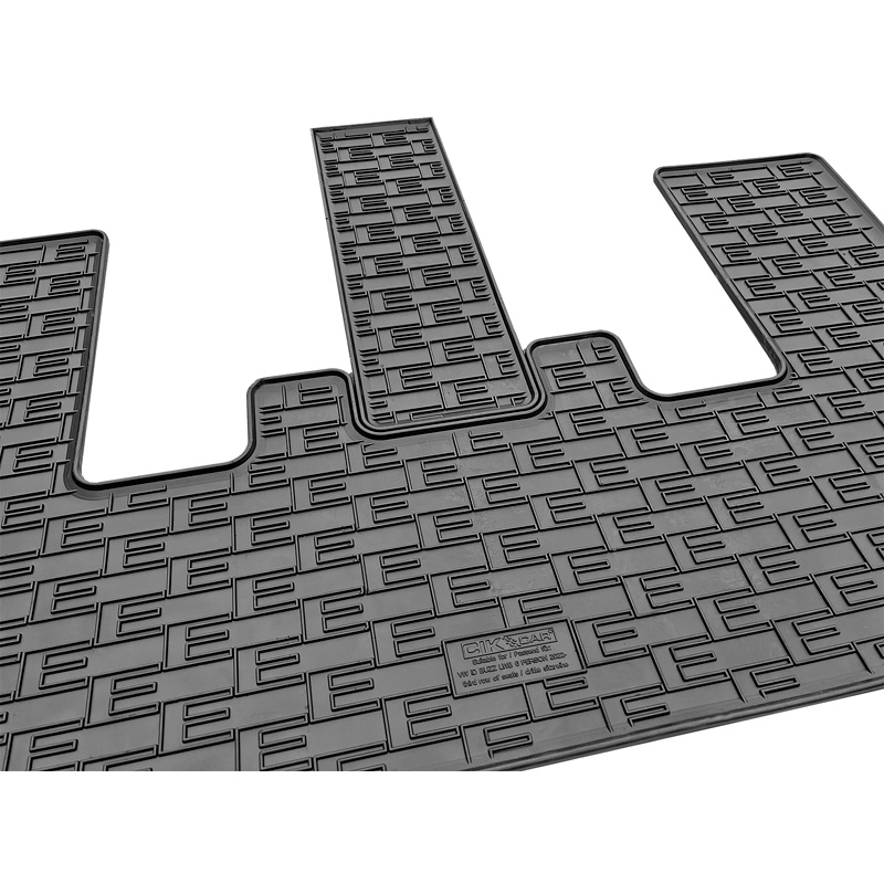 CIKCAR Rubber car mats set  Volkswagen ID.Buzz Bus Personal (Long wheel base) 2022- (Third row) (1-piece)