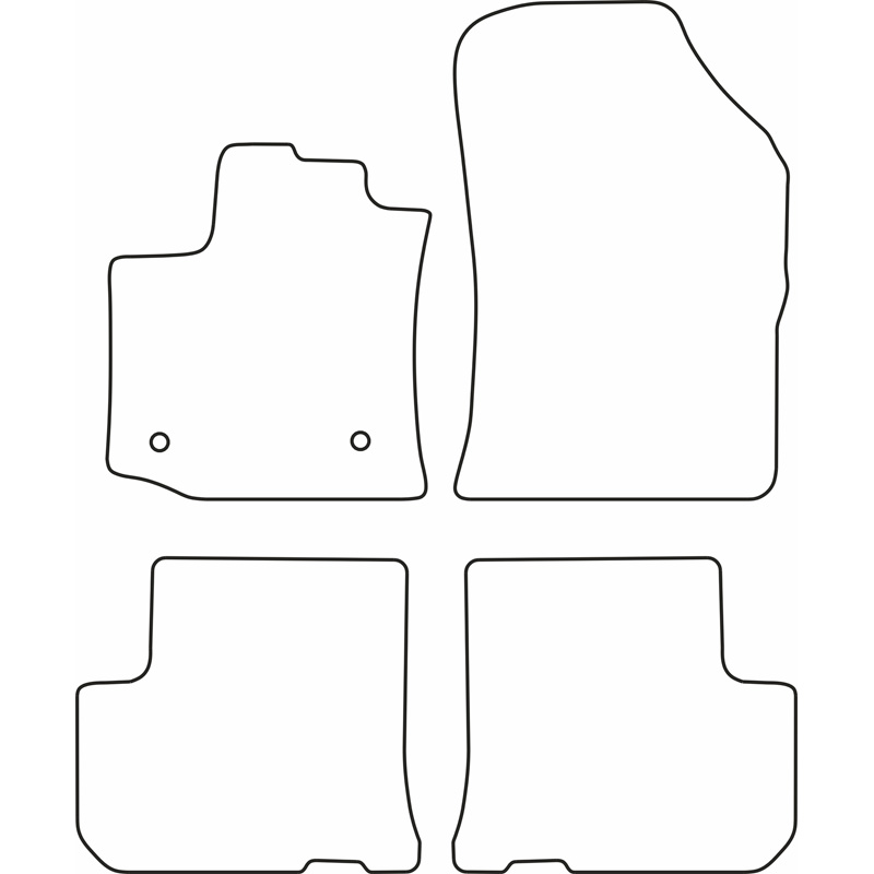 Set velour car mats  Dacia Lodgy 2012- (5-Persons)