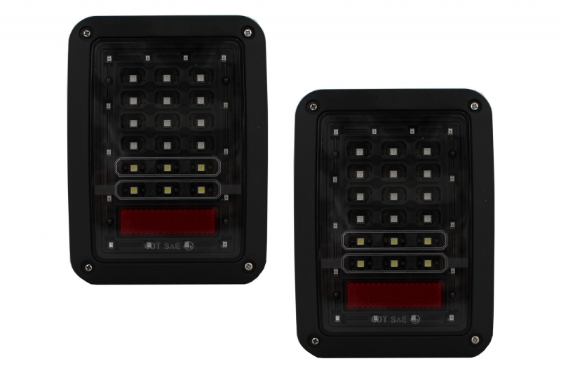 Taillights Jeep Wrangler JK (2007-2017) Black