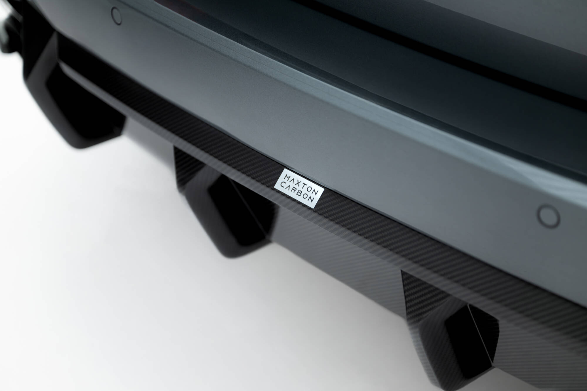 Carbon Fiber Achter Diffuser passend voor Audi RS6 C8 Maxton Glanzend zwart