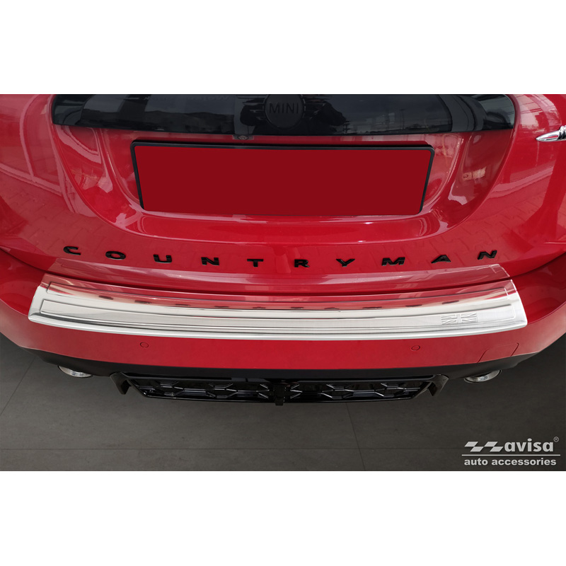 Stainless Steel Rear bumper protector  Mini Countrymann F60 FL 2020-2023 'British Flag'