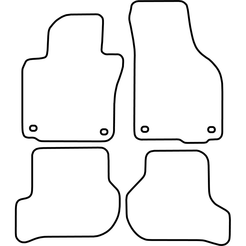 Set velour car mats  Volkswagen Golf V 2003-2007