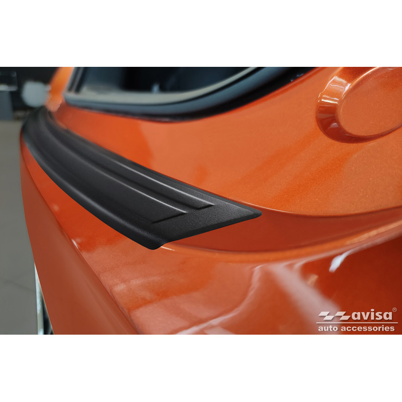 Matt Black Stainless Steel Rear bumper protector  MG ZS FL 2019-2024 'Lines'