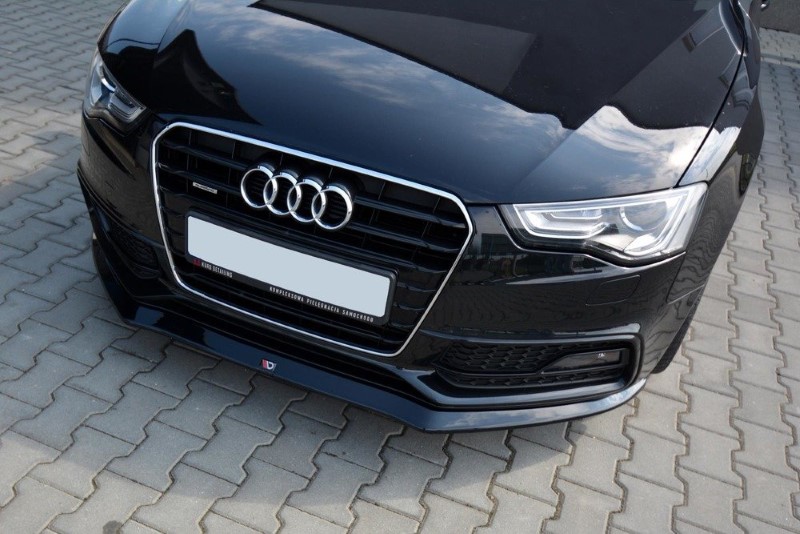 Voorspoiler passend voor Audi S5 / A5 S-Line 8T FL V.1 Glanzend Zwart