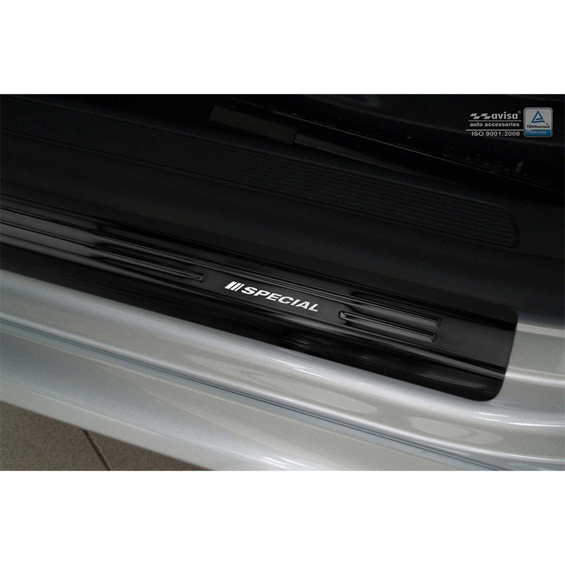 Black Stainless Steel Door sill protectors  Volkswagen Passat 3C 2005-2014 - 'Special Edition' - 4-pieces