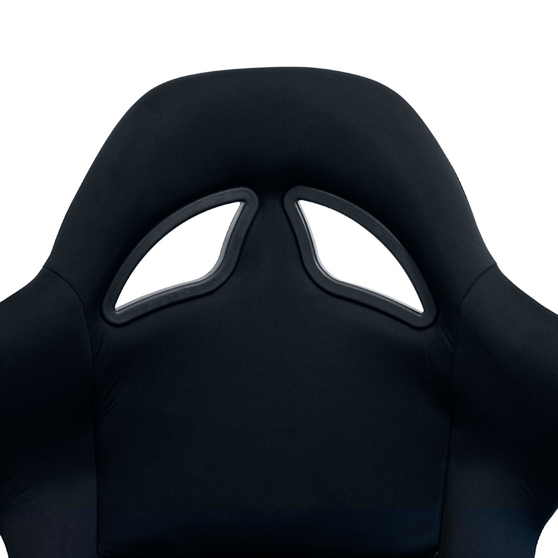 Sport seat 'BS7' - Black - Non-reclinable fibreglass back-rest - incl. slides
