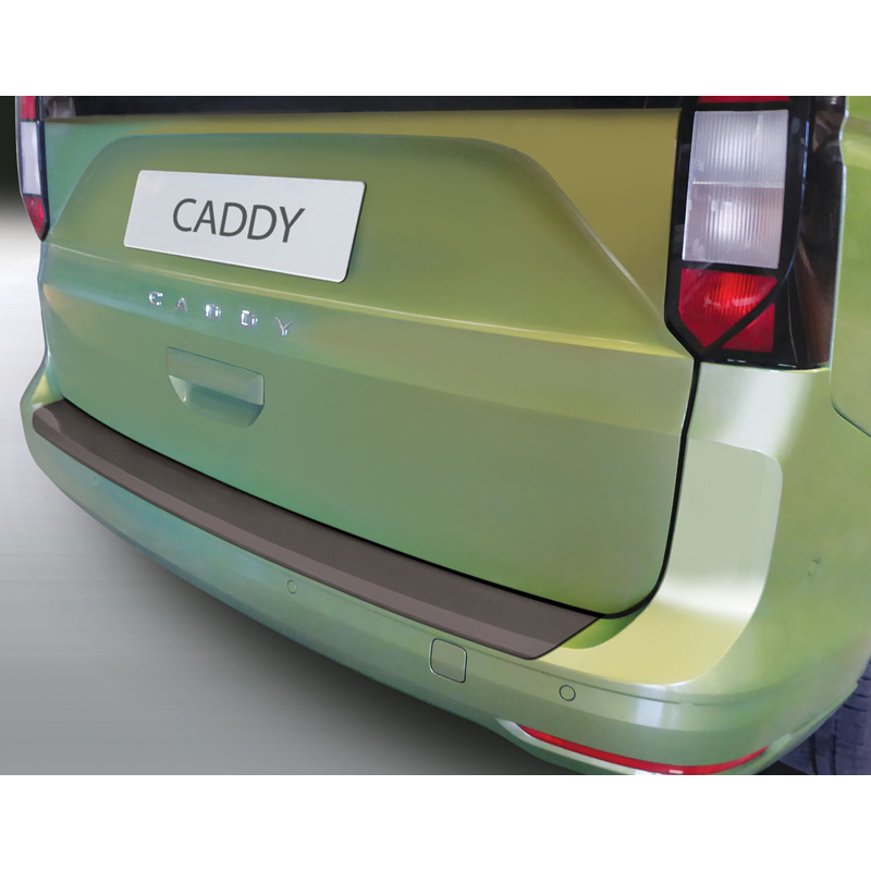 ABS Rear bumper protector  Volkswagen Caddy V Box/MPV 2020- (Hatch & rear tail doors) (for painted bumpers) & Ford (Grand) Tourneo Connect 2022- - Black