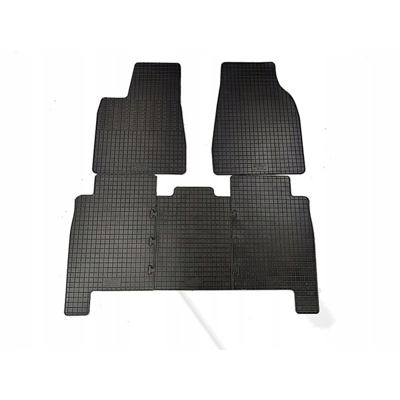 Rubber car mats set  Tesla Model X 2016- (5-pieces + fixing system)