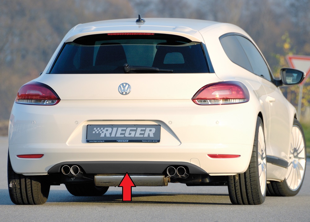 Rearbumperdiffusor VW Scirocco III Rieger Tuning
