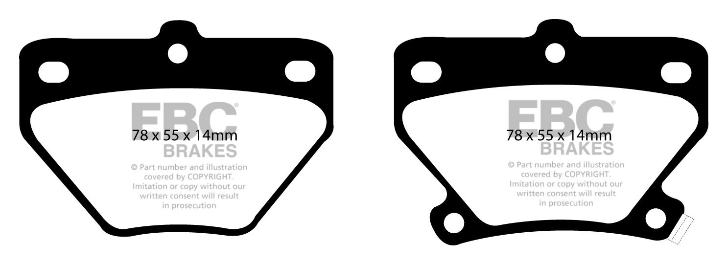 EBC Brakes TOYOTA Prius 1.5 hybrid (NHW11) 2000-2004 Remblokken