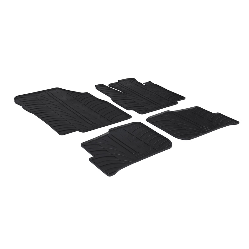Rubber car mats set  Mitsubishi Space Star 2014- (T profile 4-pieces + mounting clips)