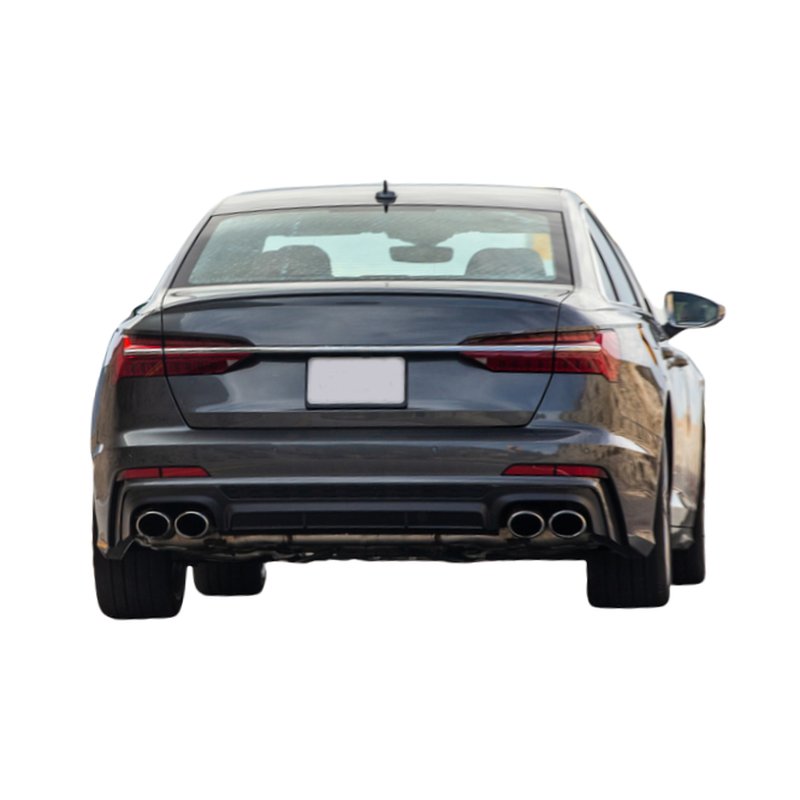 Diffuser passend voor Audi A6 C8 S-Line S6 Look Chroom