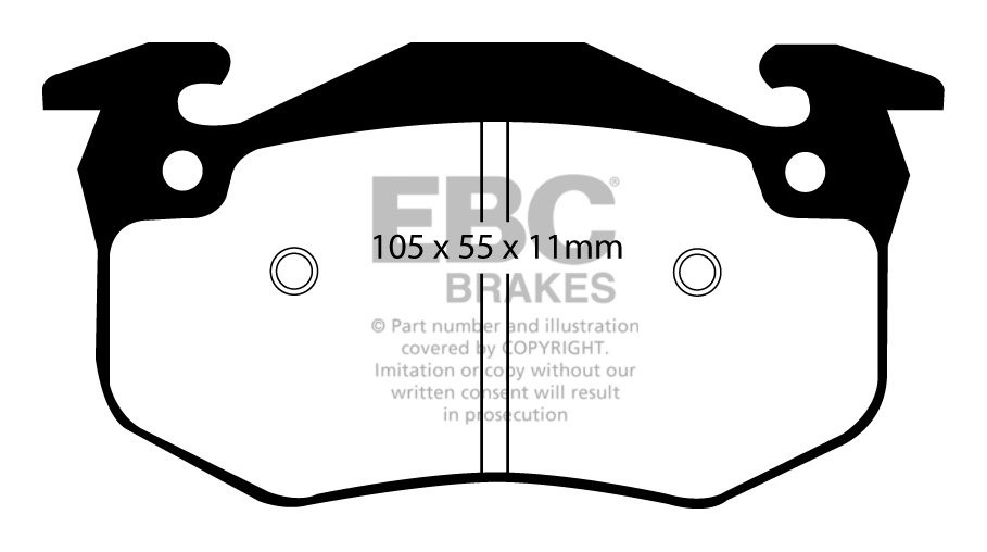 EBC Brakes RENAULT Clio 1.9 D 90-98 Remblokken achterzijde green