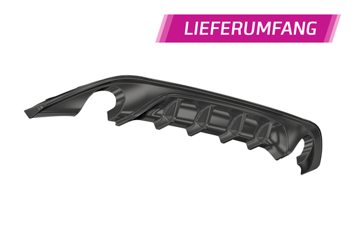 Diffuser passend voor Volkswagen Golf 7 Basis / GTI / GTD / GTE 12-17 CSR Glans Zwart