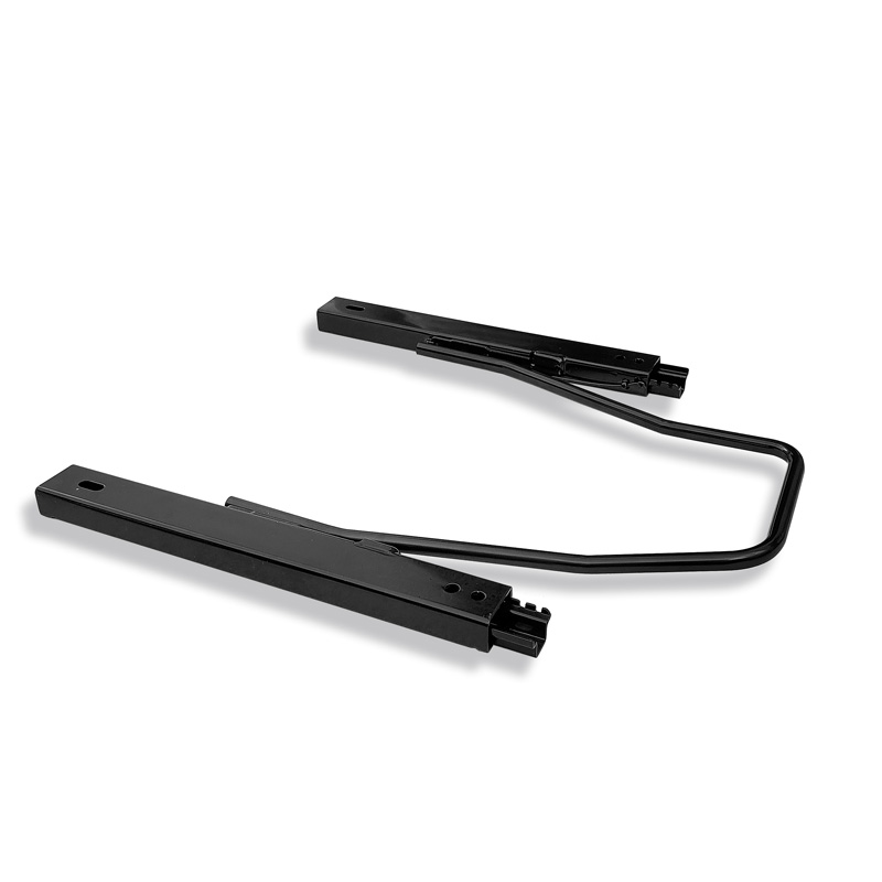 Sport seat 'TN' - Black Synthetic leather + Silver stitching - Dual-side reclinable back-rest - incl. slides
