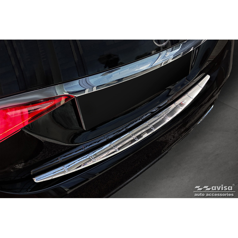 Chrome Stainless Steel Rear bumper protector  Mercedes S-Class (W223) 2020- 'Ribs'