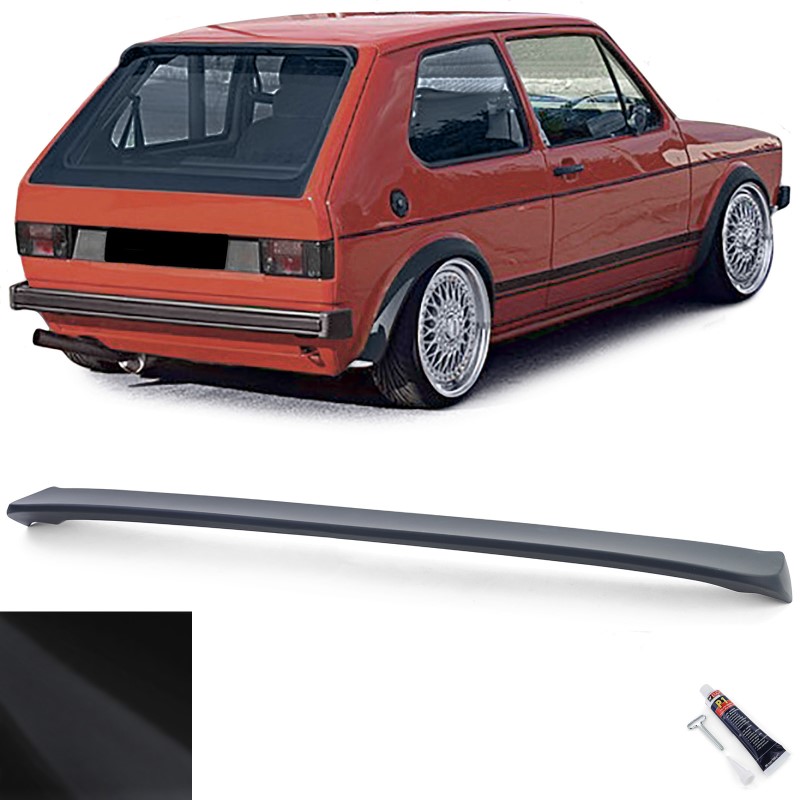 Achterklep Spoiler passend voor VW Golf 1 74-85 Matt Zwart