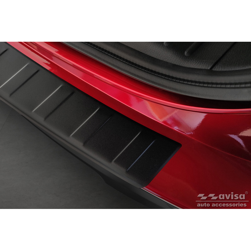Matt Black Stainless Steel Rear bumper protector  Mazda CX5 II 2017- incl. Facelift 'Ribs'
